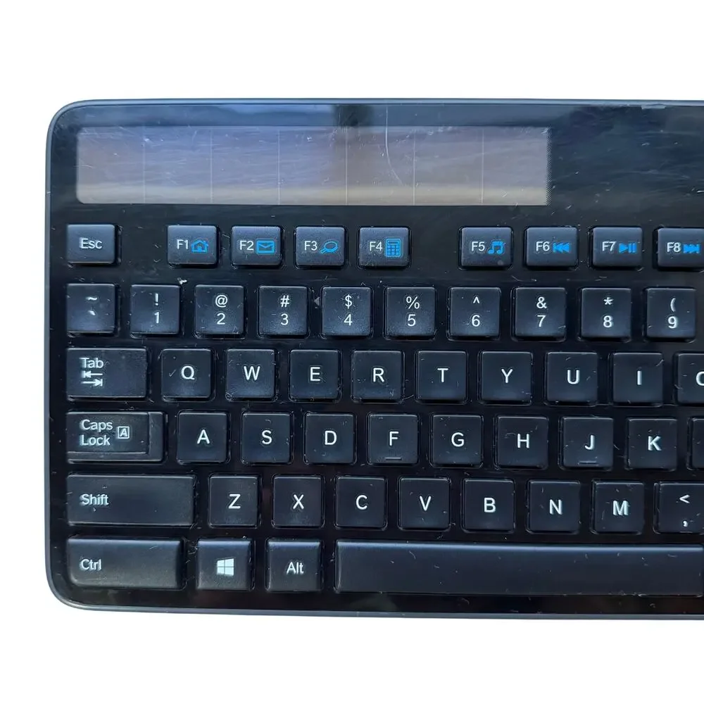 Logitech K750 Wireless Solar Keyboard With Unifying Receiver Dongle Black